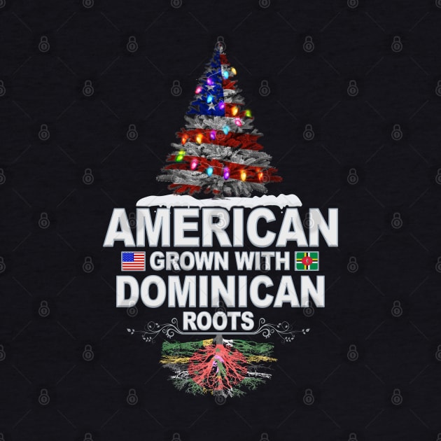 Christmas Tree  American Grown With Dominican Roots - Gift for Dominican From Dominica by Country Flags